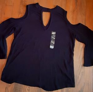 V-Neck Off-the-shoulder Sweater